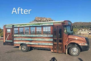 Before and After — the Bus