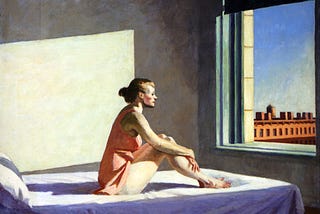 The woman by the window.