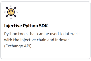 Injektive Entwicklertools: Injektives Python SDK