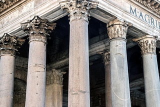 Ancient roman pillars