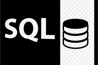 SQL Logo in white and black color