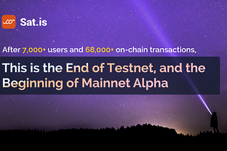 This is The End of Testnet, and the Beginning of Mainnet Alpha