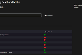 To Do App in browser using React and Mobx