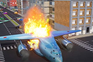 Emergency Landing Plane Crash Fire Truck & Ambulance Helicopter’s Heroic City Rescue City Crisis