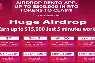 🎁 NEW RENTO airdrop 🔥 💰Get Free up to $15000💰