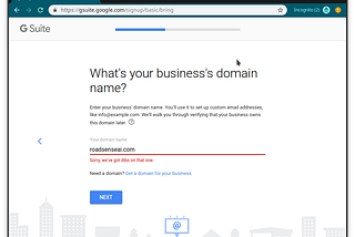 When I tried setting up the G Suite email account for a business domain, G Suite threw a weird…