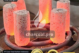 Hexagonal coconut charcoal