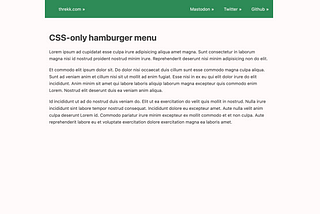 How to make a CSS-only hamburger menu