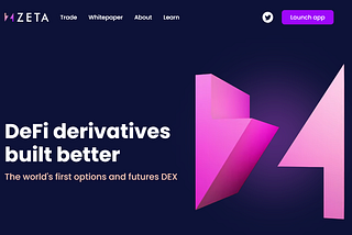 Zeta - premier DeFi futures & options platform