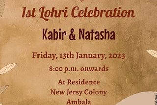 Lohri Invitation Video Card — Animated design