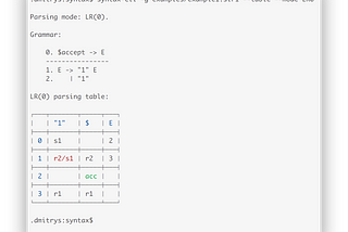 Syntax: language agnostic parser generator