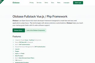 Installation Olobase Fullstack Framework under the Ubuntu 22.04