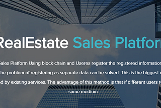 RSP: RealEstate Sales Platform