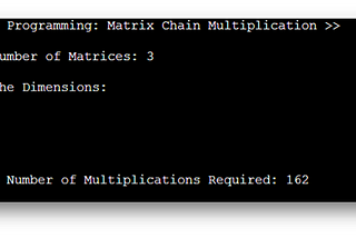 Matrix Chain Multiplication