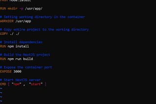 Containerizing NextJS Website
