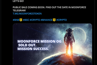 MoonForce: Investor Round Presale 5,000 BNB HC Reached in Less Than 6 Hours