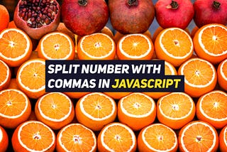 How to separate numbers with commas in JavaScript