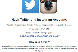 Chi di Dark Web ferisce di Dark Web perisce. Il caso degli account social hackerati (?)