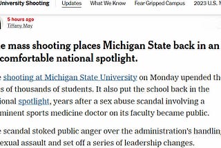 ‘Insensitive:’ Critics slam NY Times misstep in MSU shootings coverage