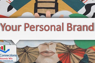 A poster titled Your Personal Brand. There is also a logo from https://www.market-connections.net. There is an abstract-style background