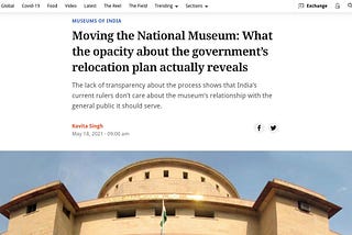 Losing a Home: National Museum in Delhi