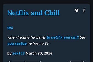 Netflix & Chill: why it’s a verb phrase