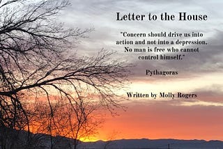 Letter to the House