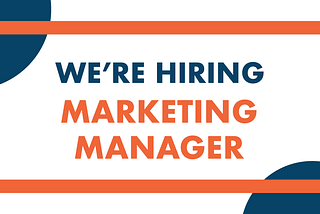 We’re hiring! Marketing Manager