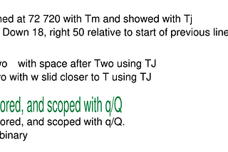 Text in PDF: Basic Operators