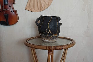 Rural cooking pot repaired with Kintsugi technique, Georgia, 19th century. Photo- Guggger