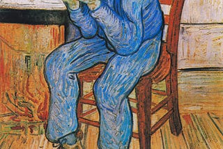 Vincent van Gogh’s At Eternity’s Gate (1890) famous painting. Original from Wikimedia Commons. Digitally enhanced by rawpixel.