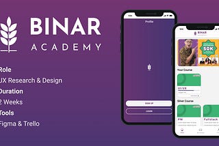 Redesign Binar Academy Mobile app