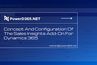 Concept And Configuration Of The Sales Insights Add-On For Dynamics 365