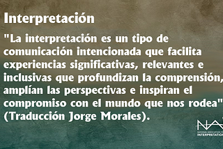 Reflexiones sobre la nueva definición de interpretación de la NAI