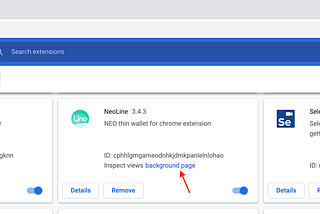 Debugging RPC errors in Neoline