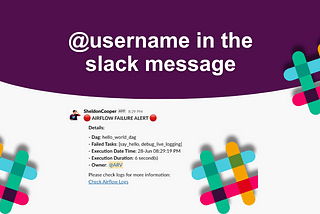 Slack @username in the Webhook message