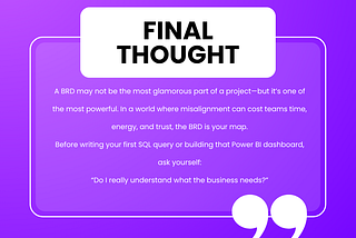 What is a BRD? Why every Analyst should care?