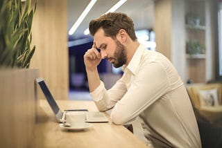 Person feeling stuck at work. Image Andrea Piacquadio from Pexels.