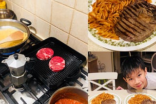 Steak and Pasta Night