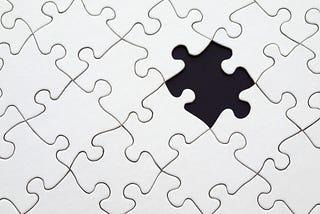 Puzzle with a missing piece