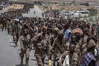 Ethiopian war prisoners cuptured by TDF, July 02, 2021