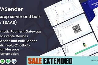 Wasender — whatsapp server and bulk sender (saas)- Maxkinon Marketplace