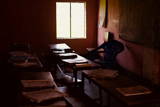 Empty school in India