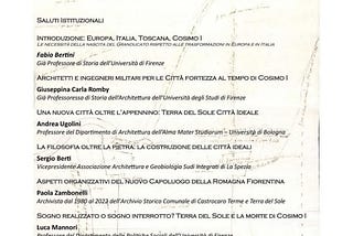 Convegno storico Cosimo I per i 450 anni dalla morte