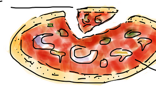 Vegetarian pizza as test coverage: a slice represents a test set, its tiniest piece (e.g. olive) is a test case.