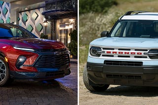 Two of a kind? The Chevrolet Blazer and Ford Bronco Sport