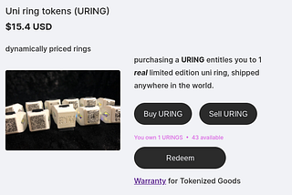 Introducing Uniswag Market for Tokenized Goods