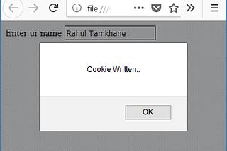 Creating a cookie