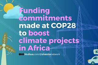 Funding commitments made at COP28 to boost climate projects in Africa