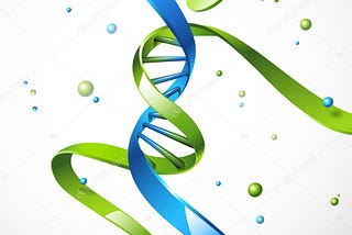 Royalty photos, Vector illustration of a DNA strand in a shape of a human — Stock Illustration
